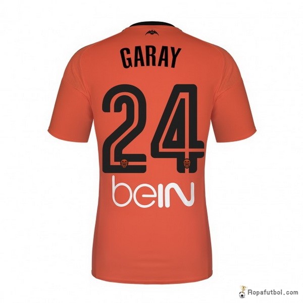 Camiseta Valencia Replica Tercera Ropa Garay 2016/17 Naranja